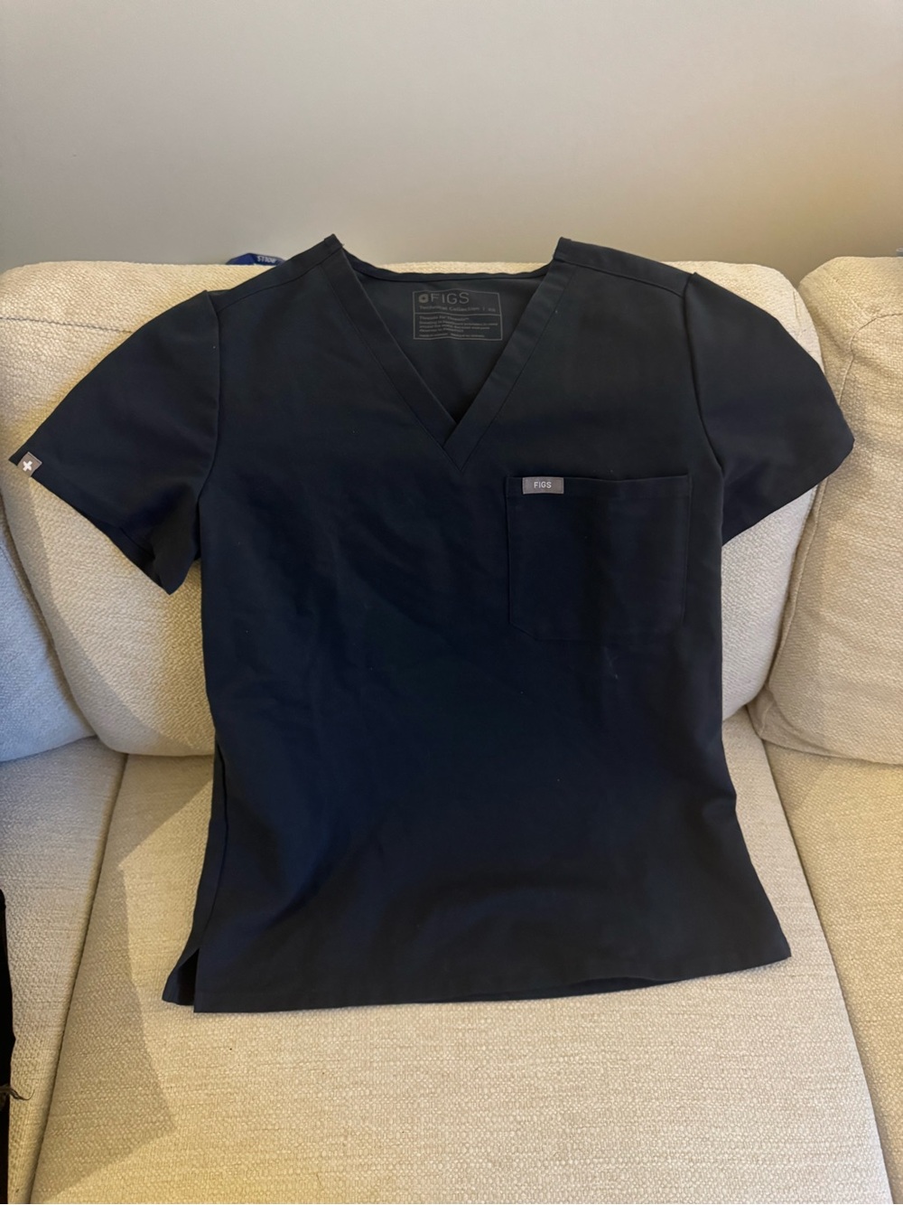 Figs Dark Grey / Dark Blue Scrub Top and Jogger Set